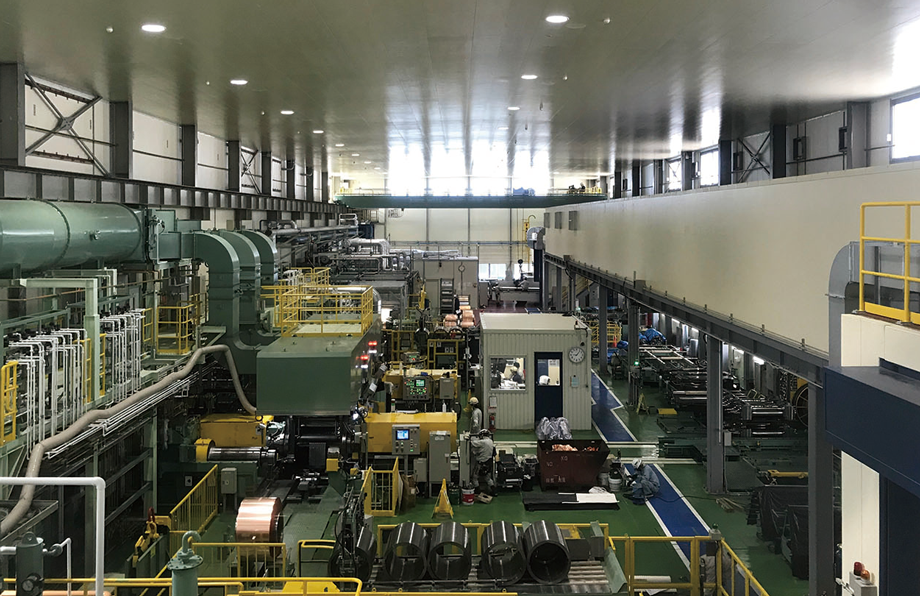圧延銅箔および高機能銅合金条の圧延機