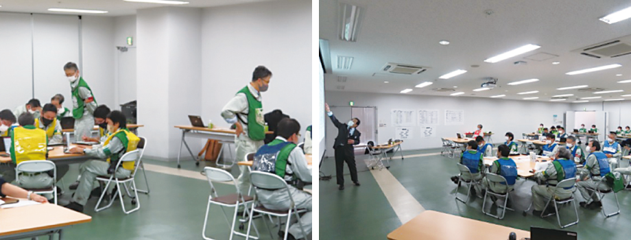 倉見工場でのBCP訓練の様子